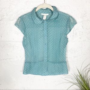 100% Silk Polka Dots Blouse
